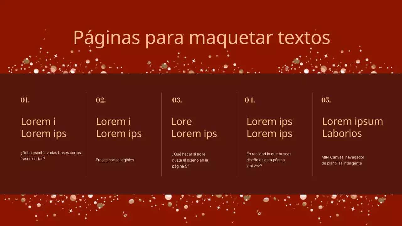 Una lujosa presentación de eventos navideños en rojo y marrón