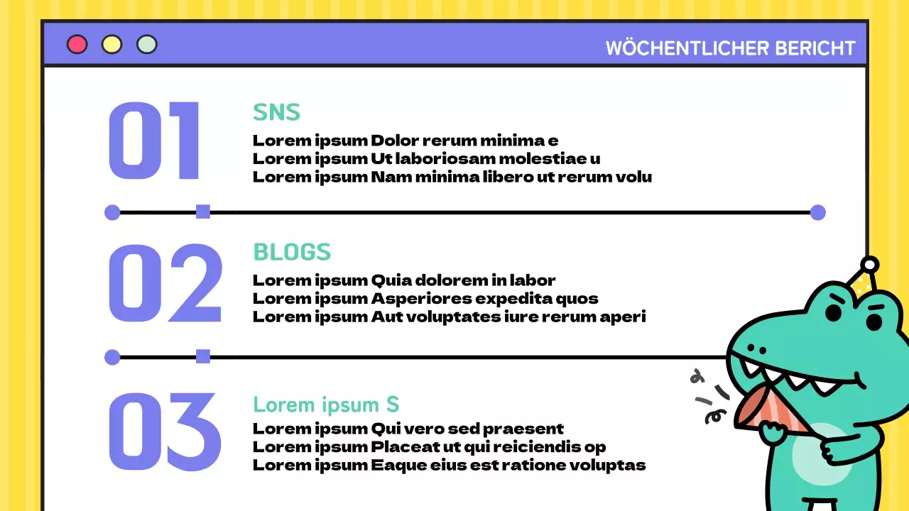 Gelb und Lila Trendy Marketing Studie Notizen Bericht