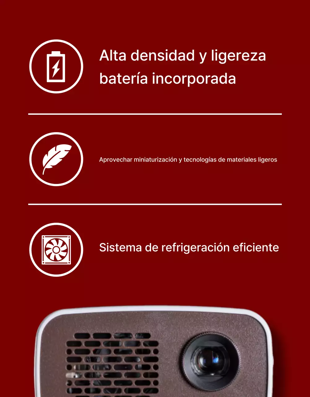 Rojo, simple descripción del producto electrónico