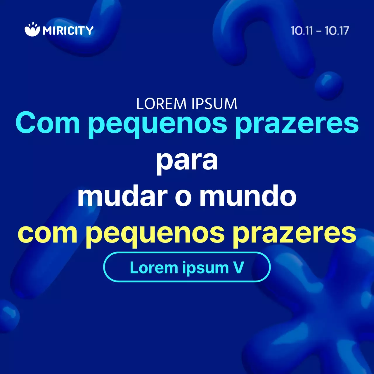 Trabalhos simples em azul