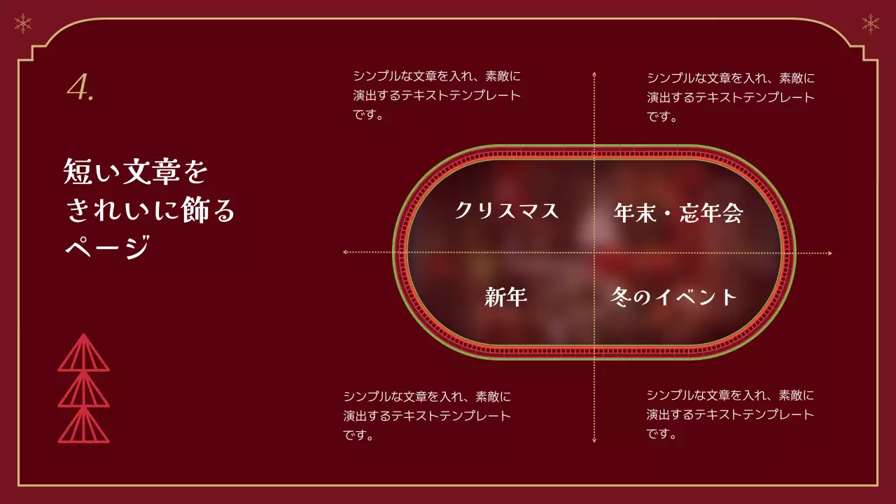 赤 上品 クリスマス プレゼンテーション