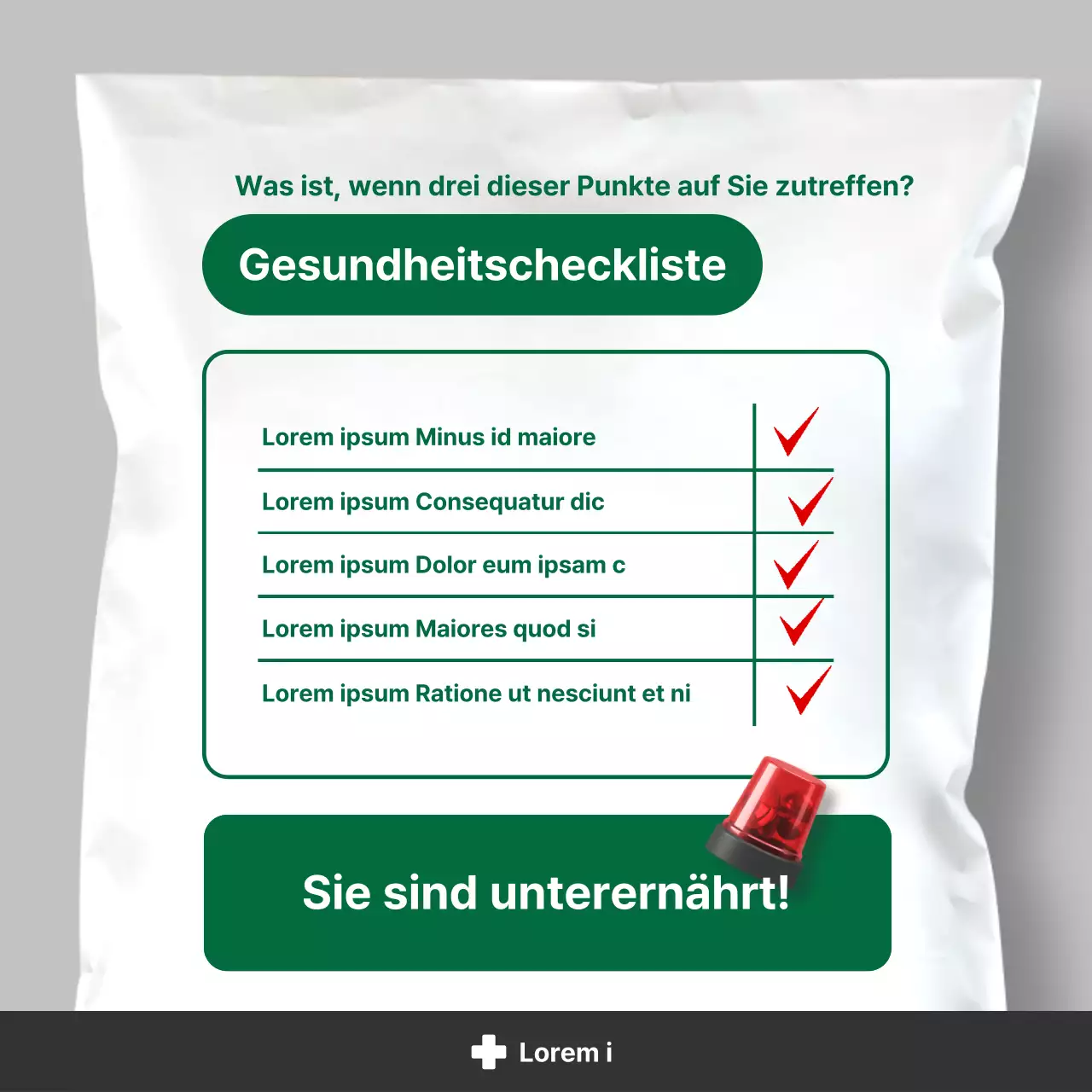 Einfache Nährwertangaben in Weiß und Grün