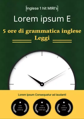 Copertina di classe per la gestione del tempo in verde e giallo