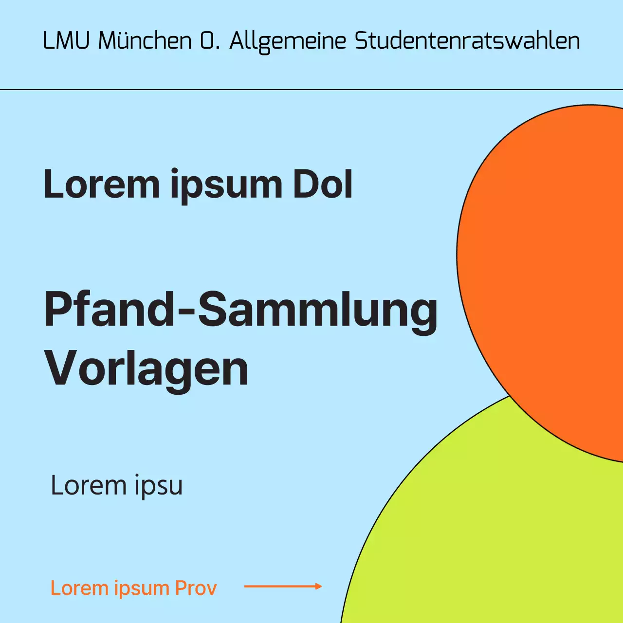Werbung für eine kitschige Sammlung hellblauer und orangefarbener Pfandbriefe