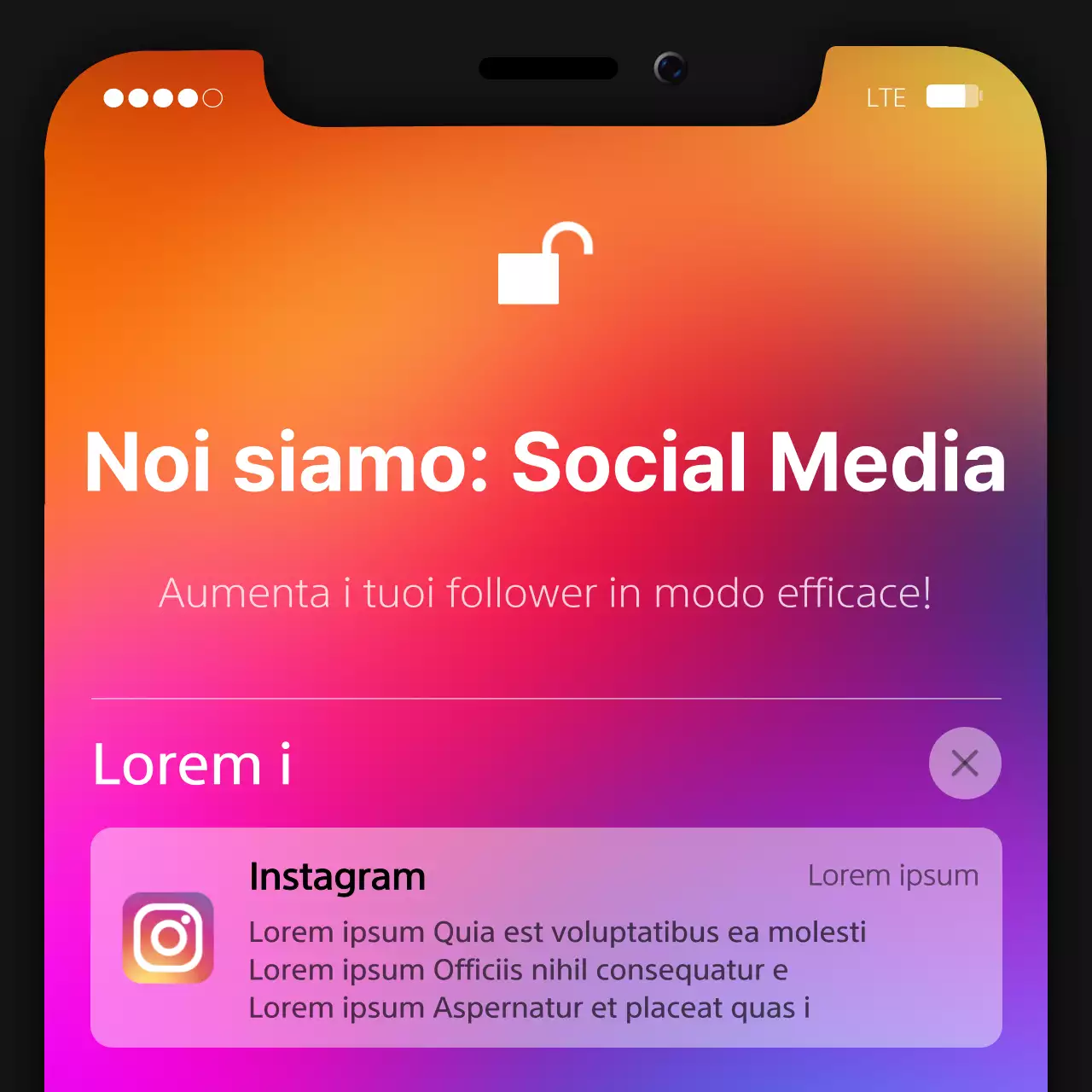 La semplice promozione della consulenza sui social media di Orange e Bora