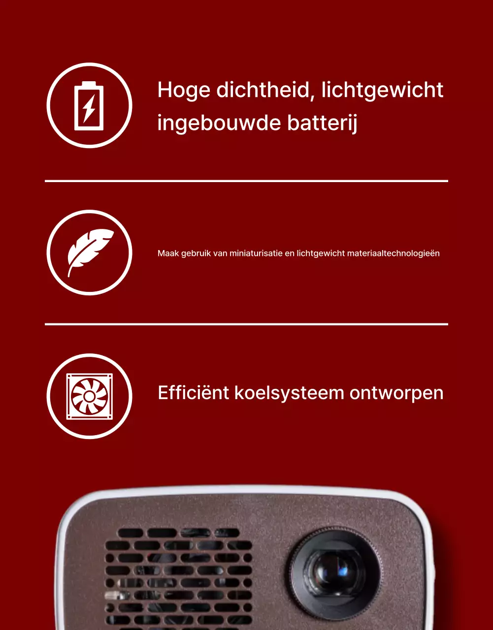 Rode, eenvoudige productbeschrijving voor elektronica