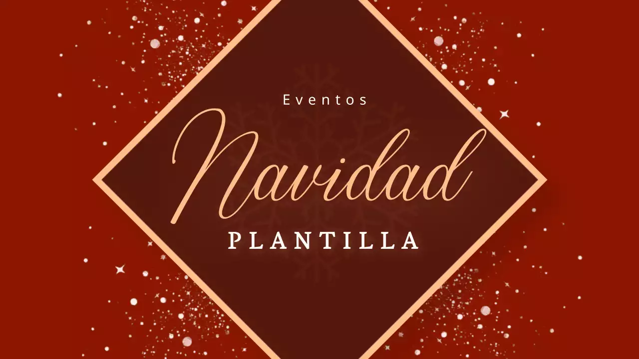 Una lujosa presentación de eventos navideños en rojo y marrón