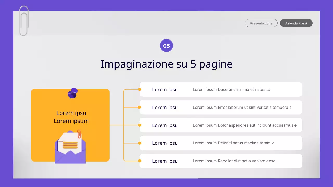 Un semplice rapporto di lavoro per impiegati in viola e giallo