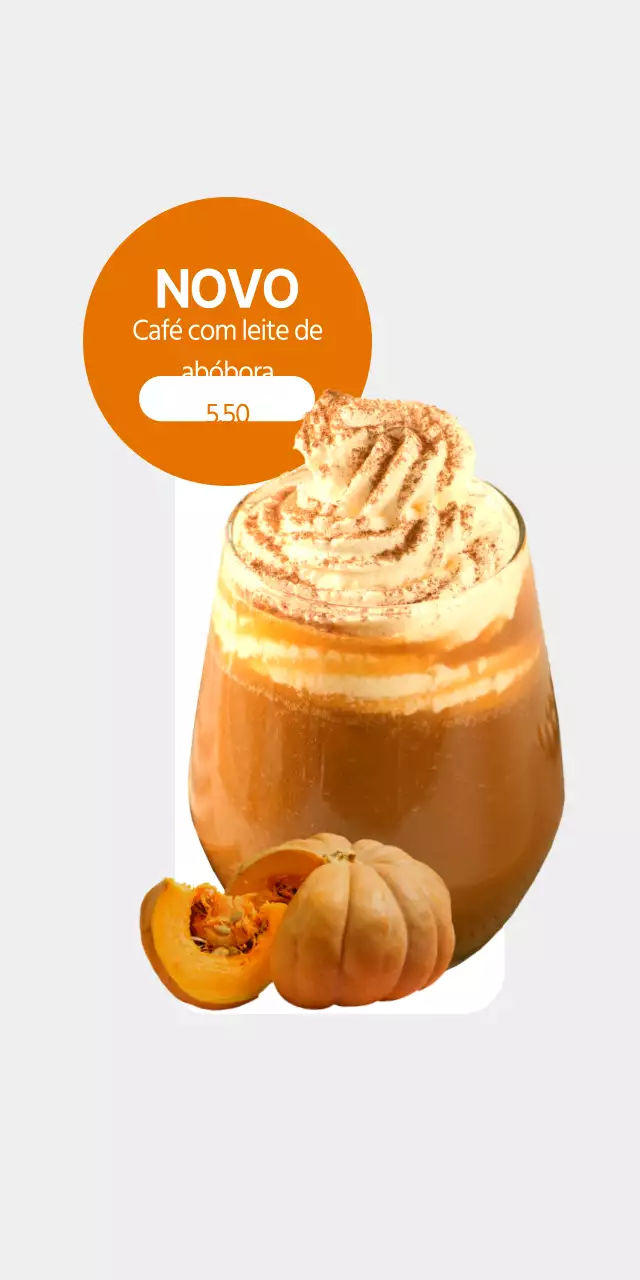 Promova o menu do seu café com uma fotografia de aspeto simples das suas bebidas