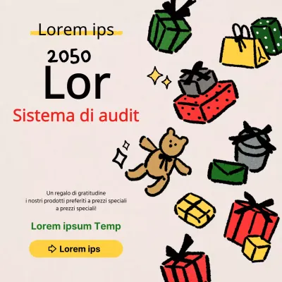 Simpatico regalo rosso e beigePubblicità dell'evento