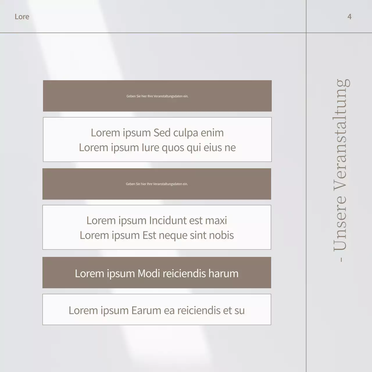 Förderung einer modernen Kaffeehausmarke in Beige und Braun