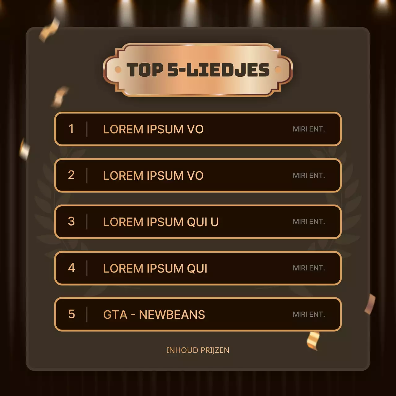 Luxe inhoud in oranje en bruin voor een eindejaarspost