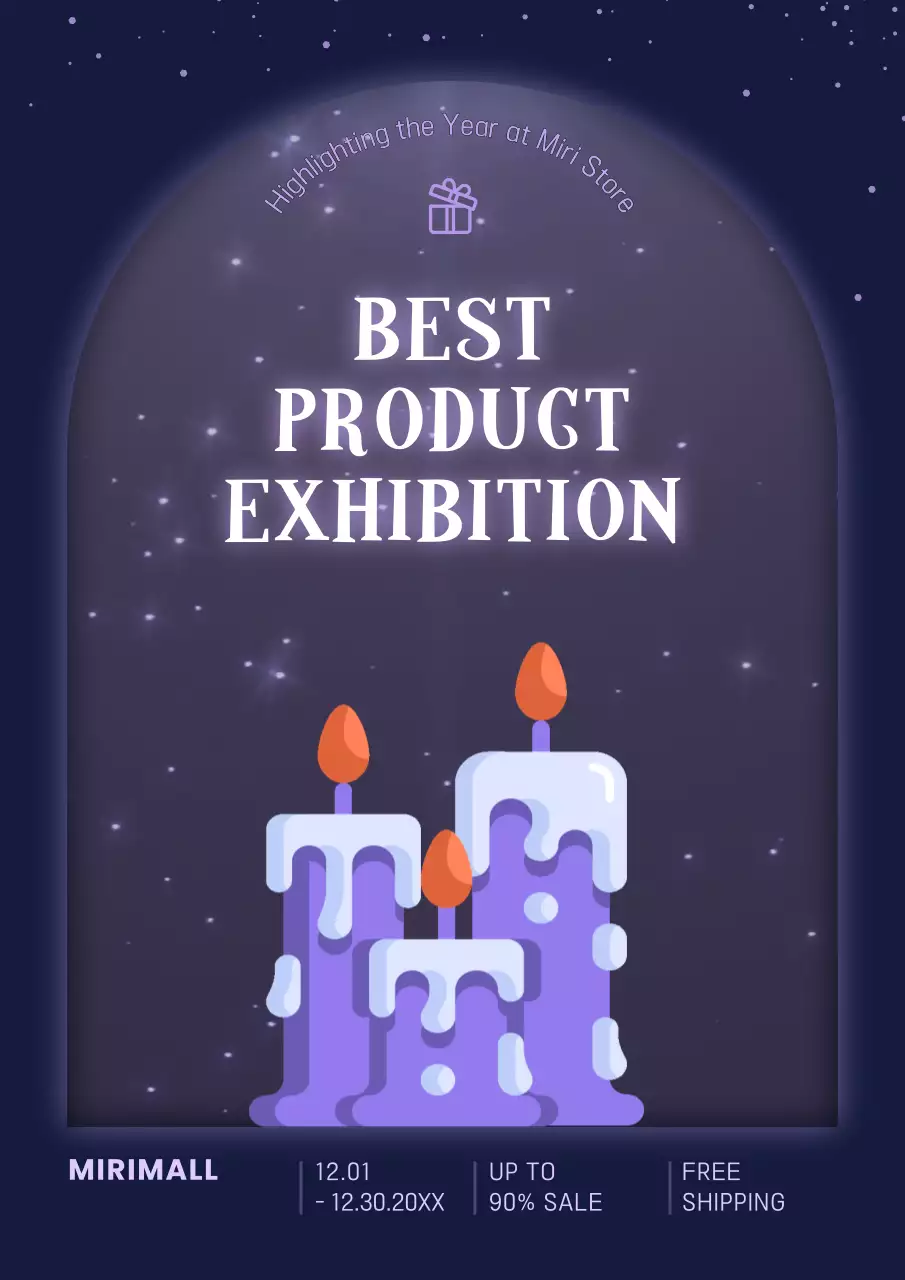 네이비 모던 제품 전시 포스터