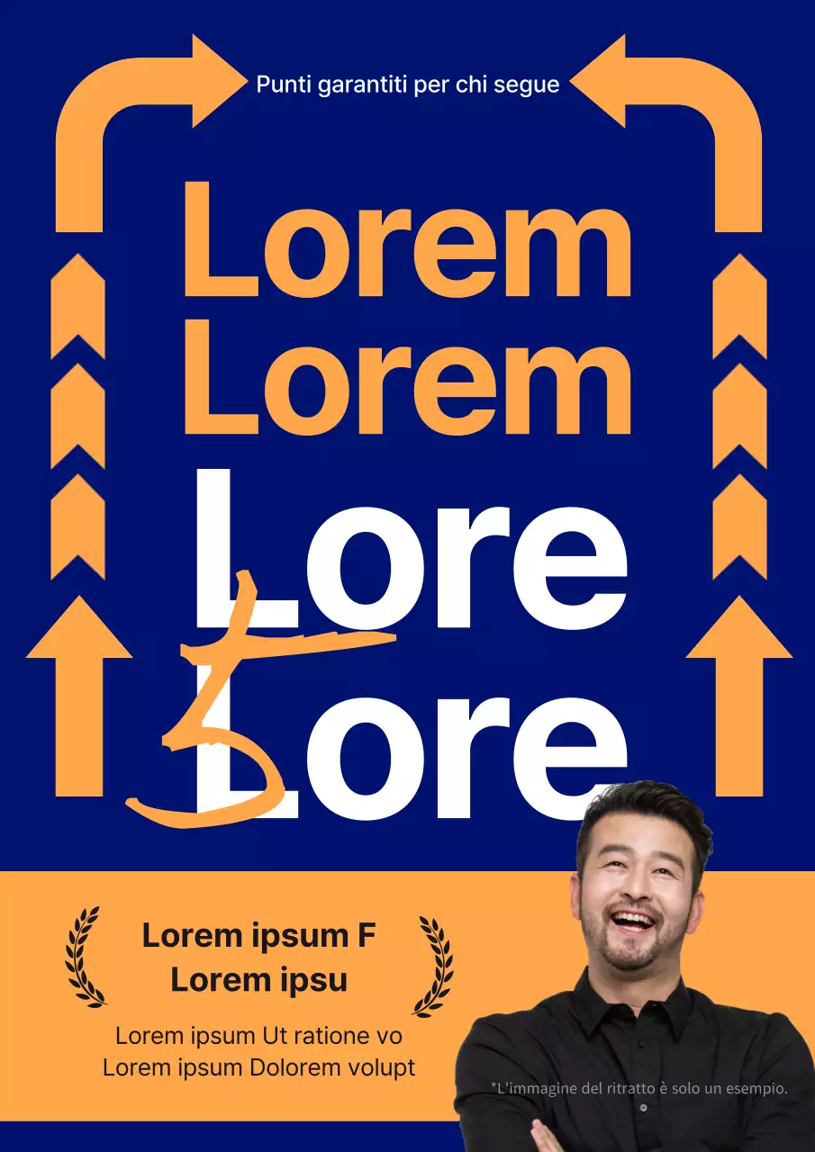 Copertina geometrica per lo studio dell'inglese in blu navy e arancione