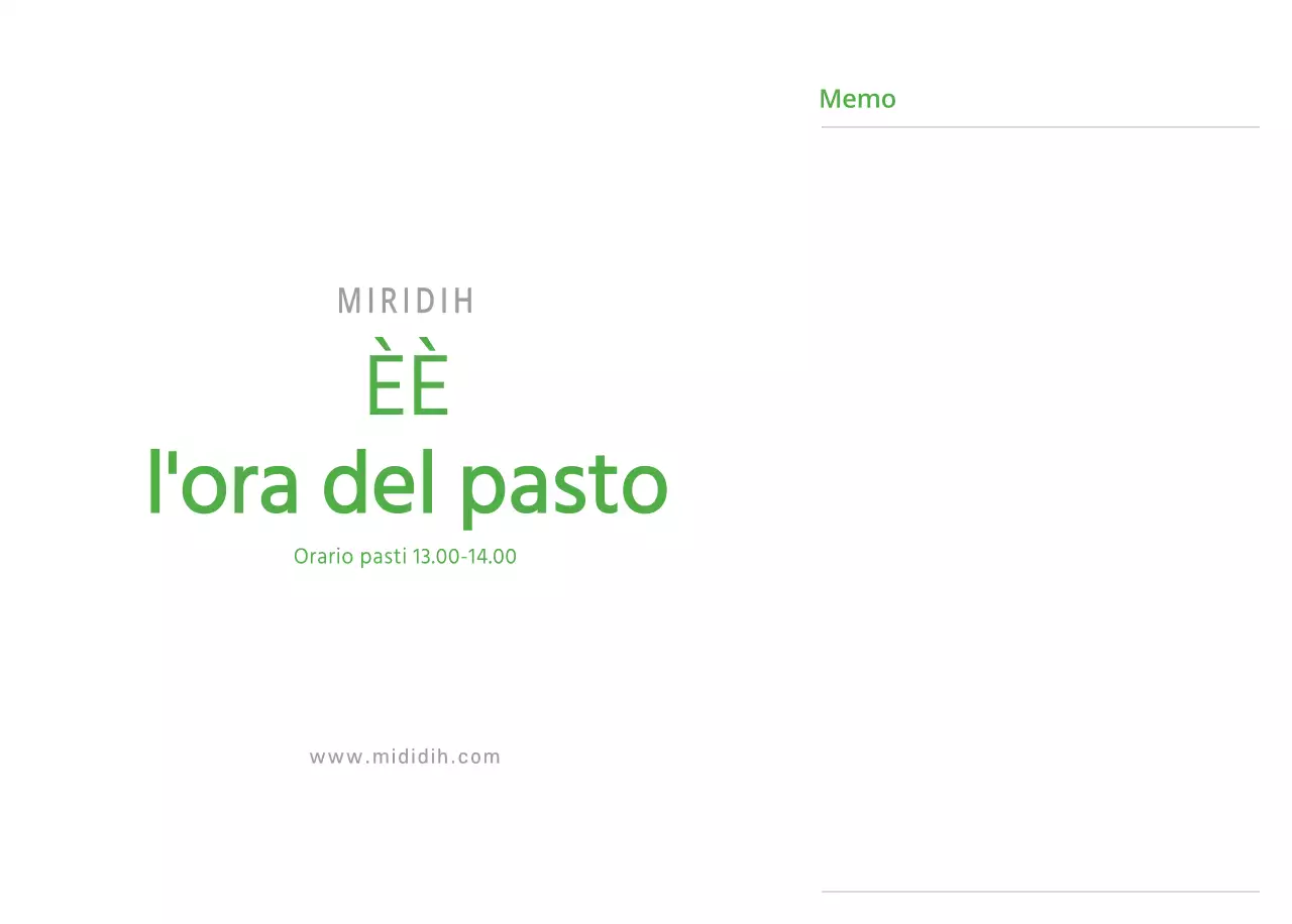 Simpatico calendario da tavolo illustrato verde a tema famiglia