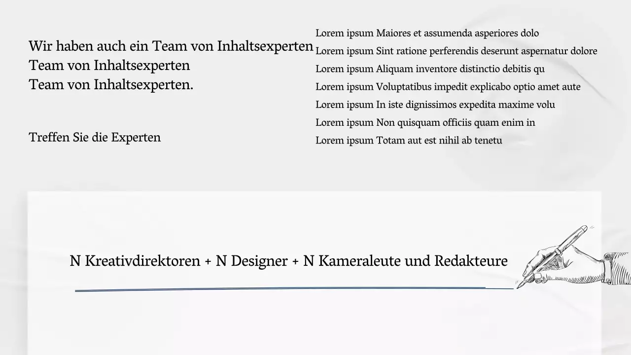 Ein einfaches, graues, erzählendes Unternehmensprofil