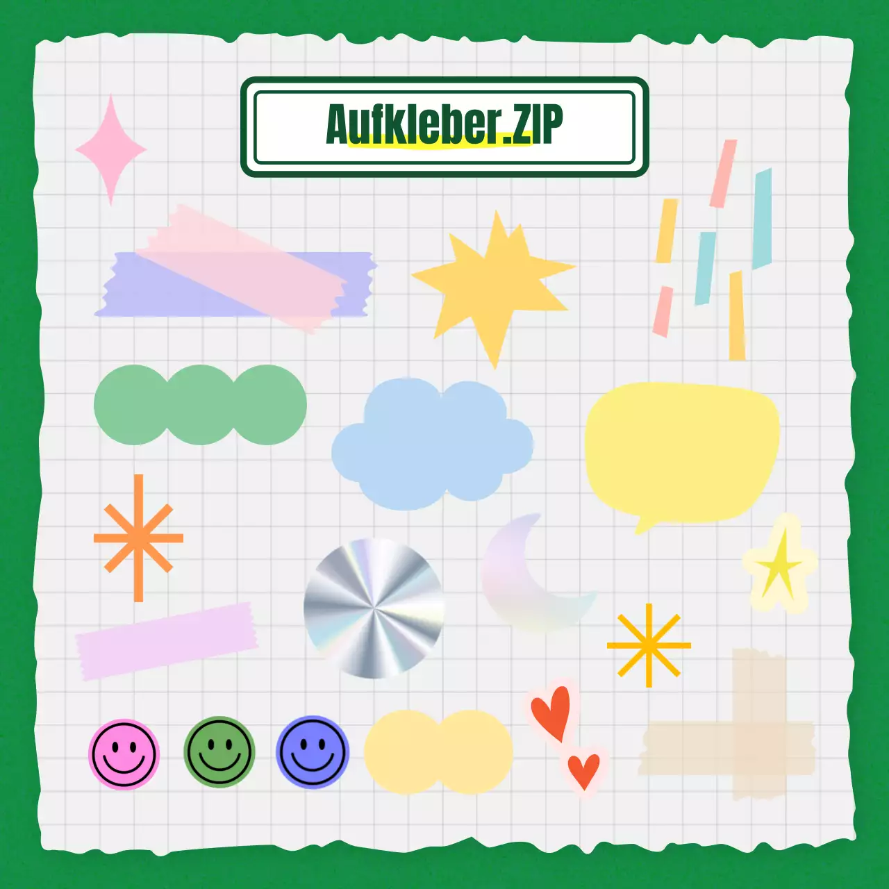 Ein Leitfaden für ein kitschiges grün-gelbes Branding-Kit