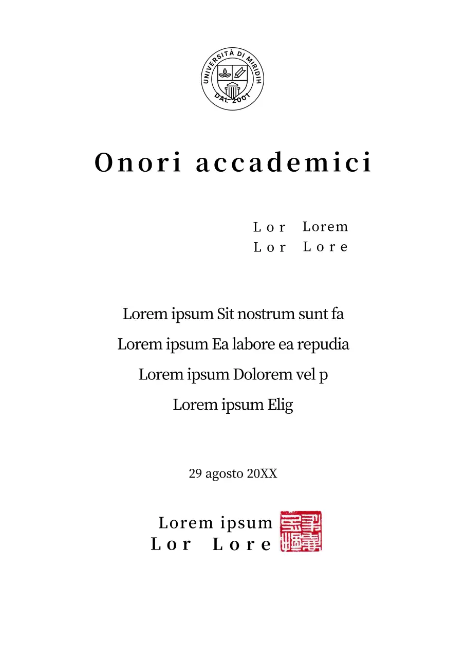 Premi universitari per l'eccellenza accademica con un concetto di forma pulita