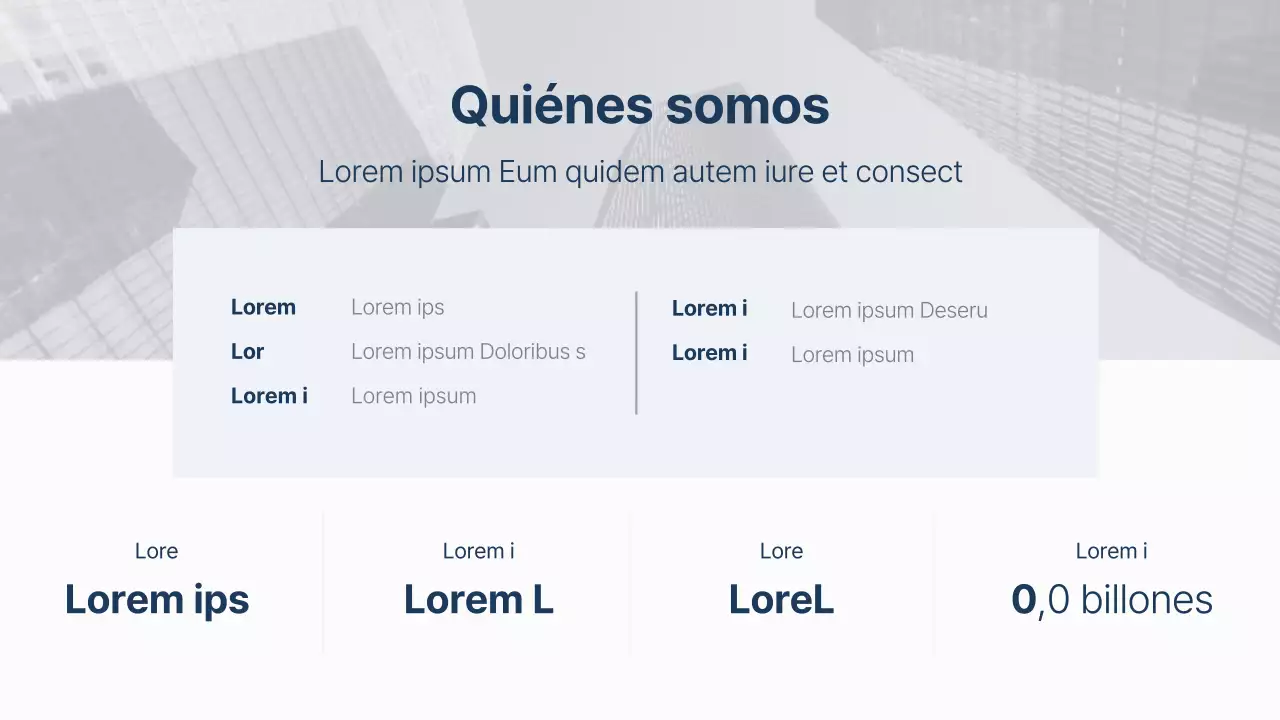 Un informe ESG sencillo en azul marino y azul claro