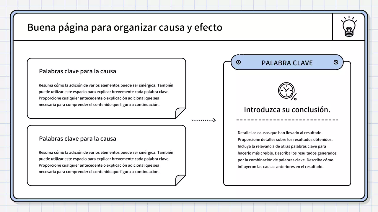 Un sencillo informe de síntesis de color azul claro