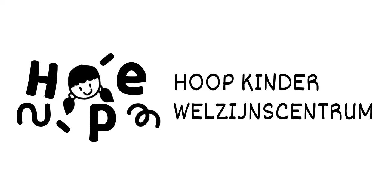 Kinderwelzijnscentrum met leuke illustraties en lettertypes
