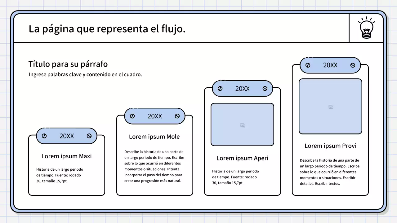 Un sencillo informe de síntesis de color azul claro