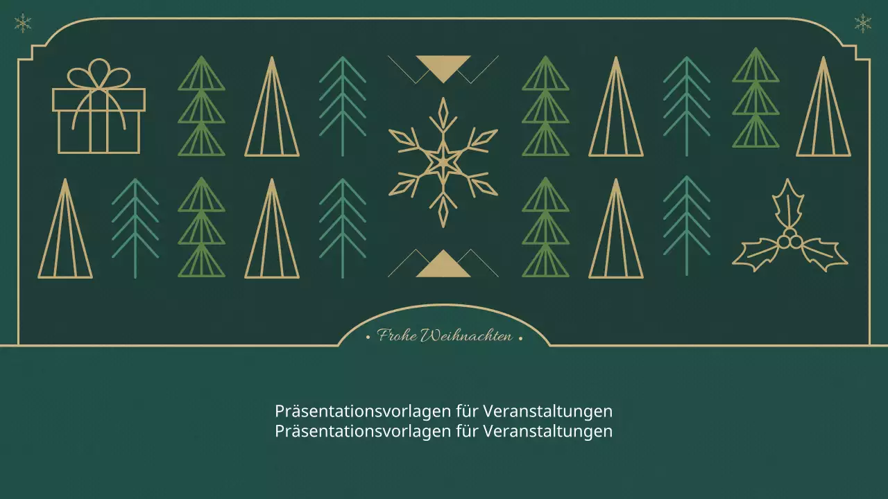 Ein klassischer Weihnachtsbericht in Grün und Beige