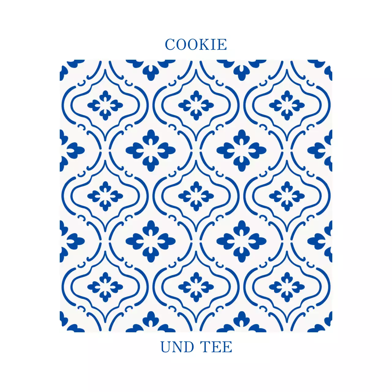 Ein Café mit einem luxuriösen blauen Musterkonzept