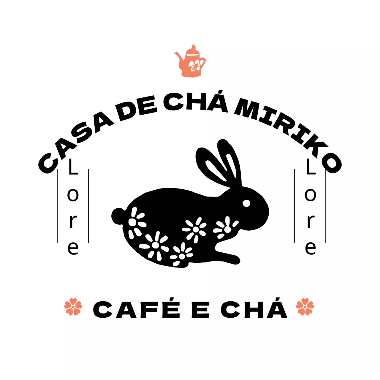 Uma casa de chá retro com ilustrações de conceitos tradicionais