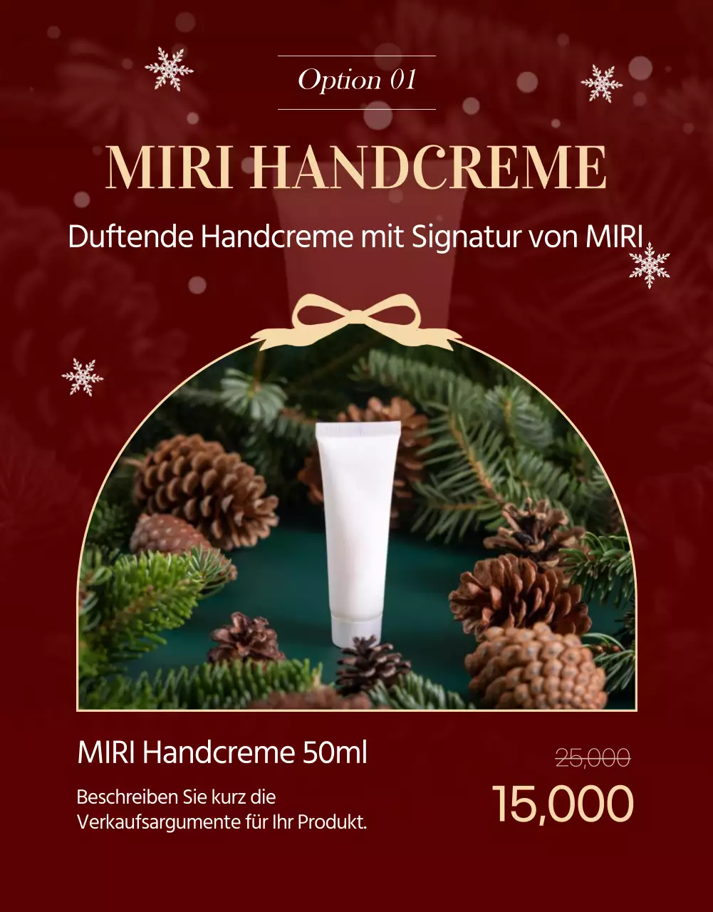 Werben Sie für ein luxuriöses Weihnachtsgeschäft in Rot und Gelb