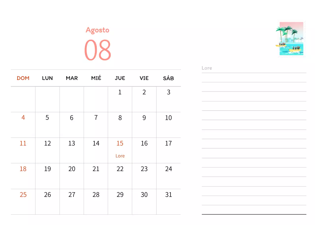 Ilustraciones de sellos con un concepto cálido