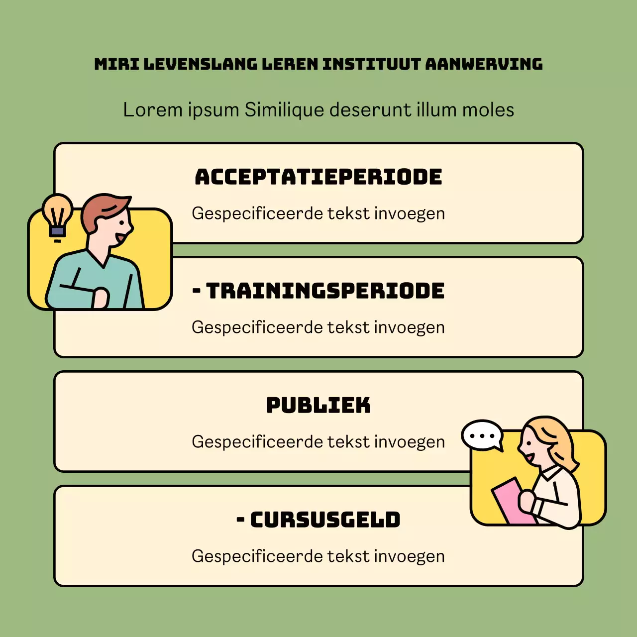 De werving van studenten voor het gele centrum voor levenslang leren bevorderen