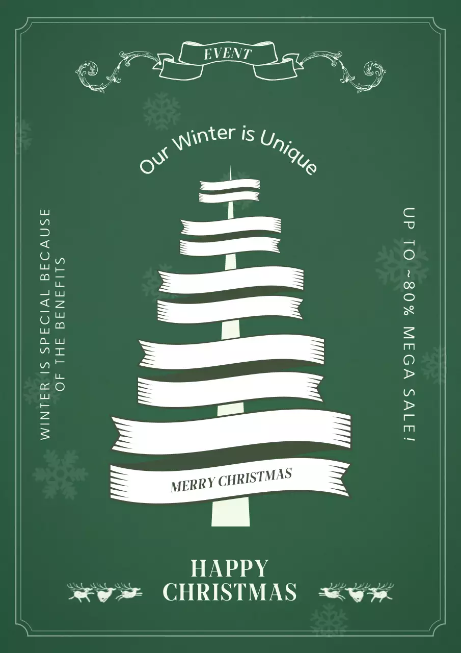 그린 클래식 크리스마스 이벤트 포스터