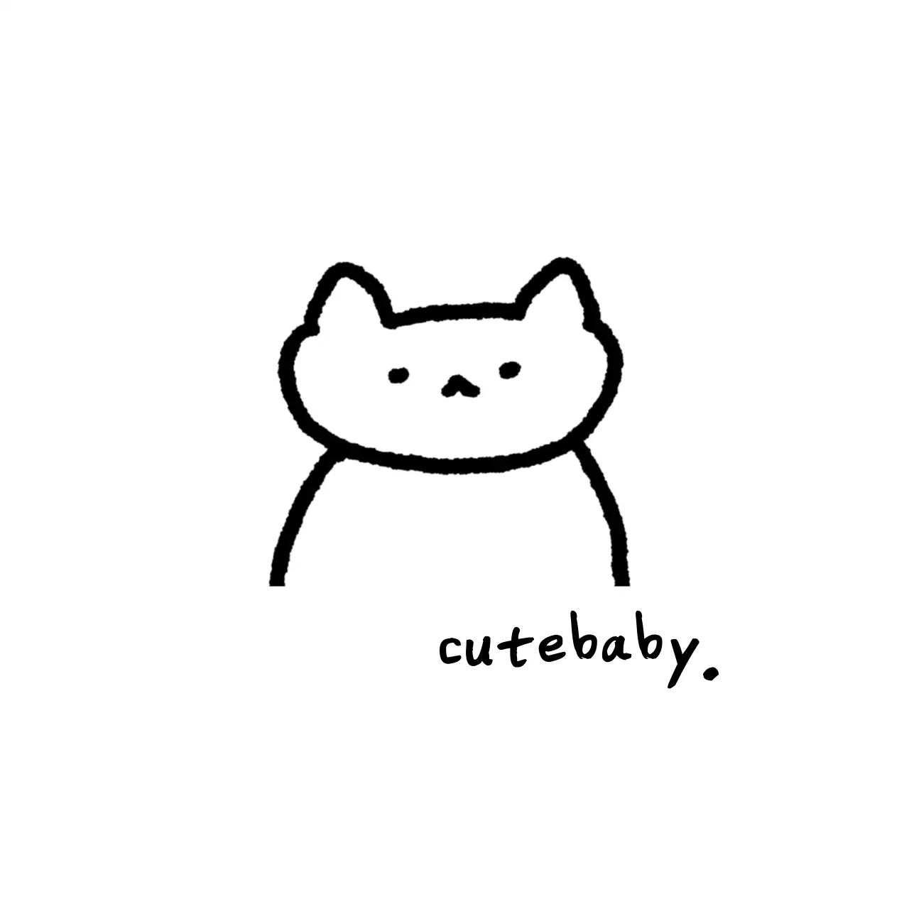 かわいい猫の手描きやドローイングの文字で書かれたカフェ。