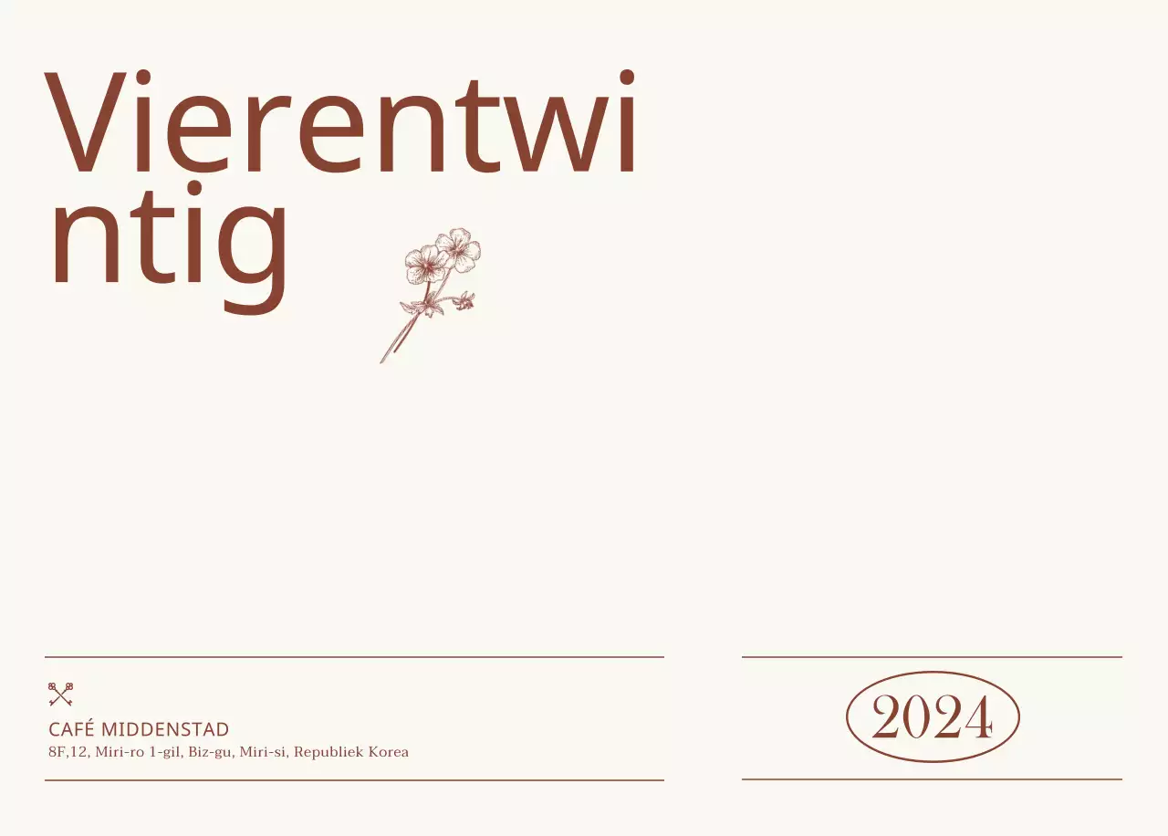 Emotionele fotolay-out voor café in beige en bruin