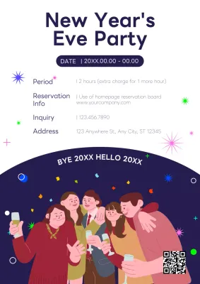 Purple Trendy Party Invitation Poster