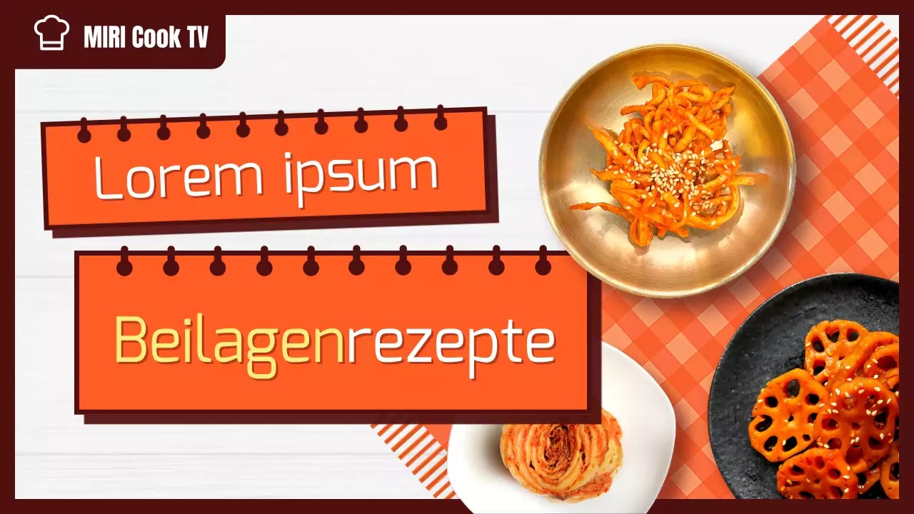 Einfaches Rezept für ein Beilagengericht in Orange und Braun
