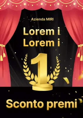 Classico annuncio di sconto premiato in nero e oro