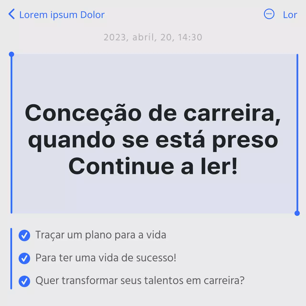 Um guia para conceber uma carreira simples em branco e azul