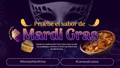 Recetas de carnaval de fantasía morada y amarilla