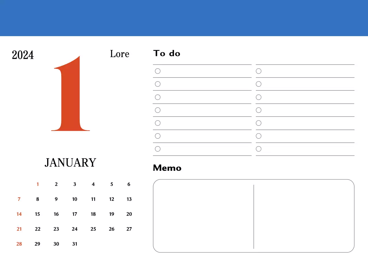 Red and blue retro coasters memory calendar