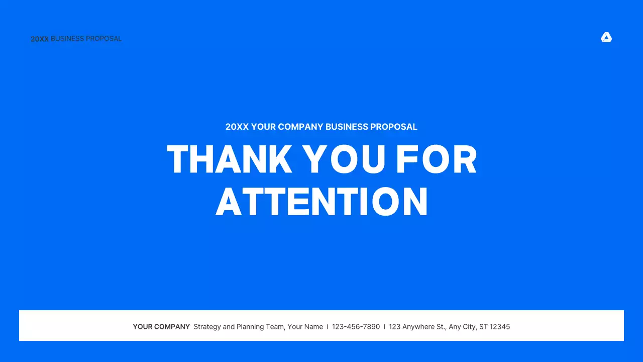 Blue Professional Business Proposal Presentation