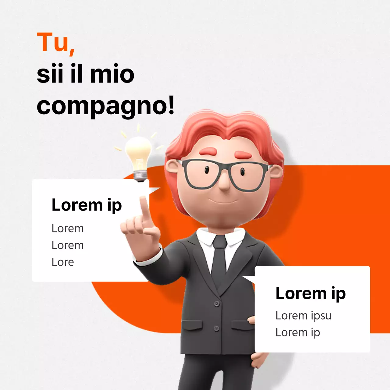 Una semplice piazzola arancione e grigia su di noi