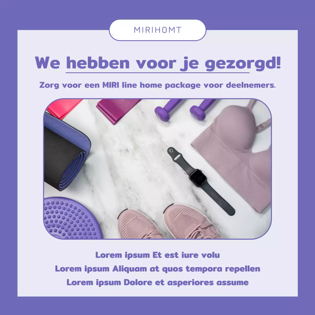 Promoot een mauve, moderne thuisworkout om supporters te werven