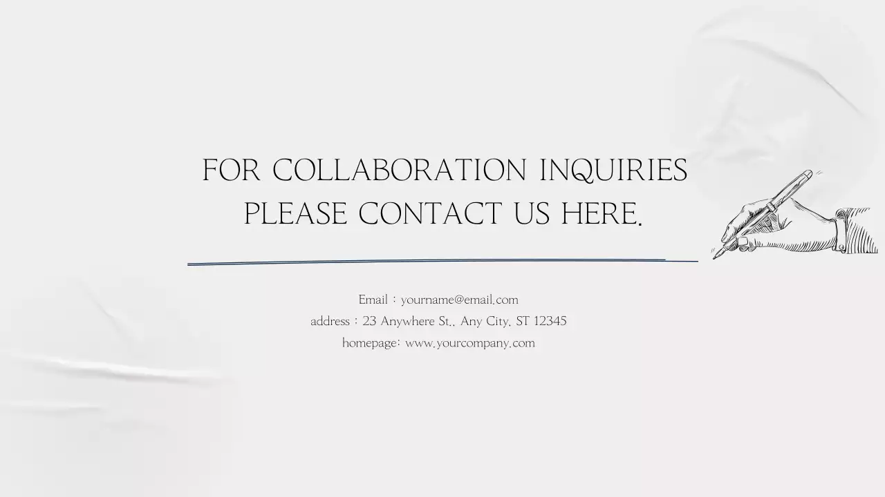 A simple, gray, storytelling company profile