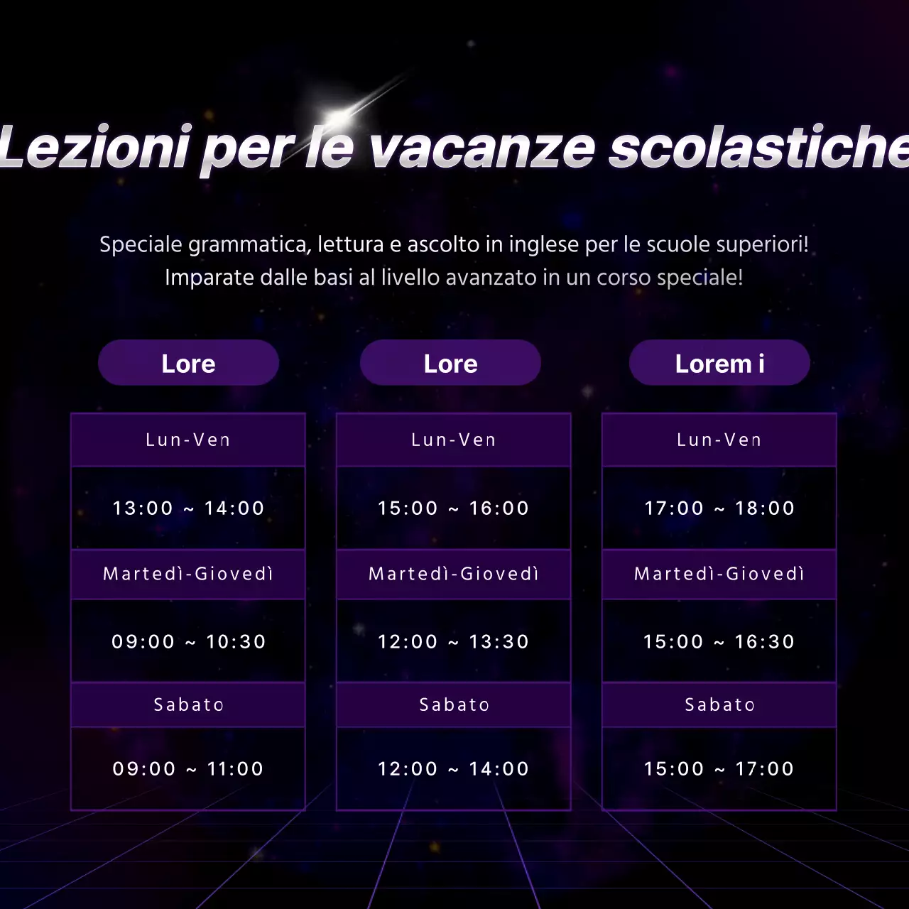 Promuovere le offerte speciali di purple cyber per il back-to-school
