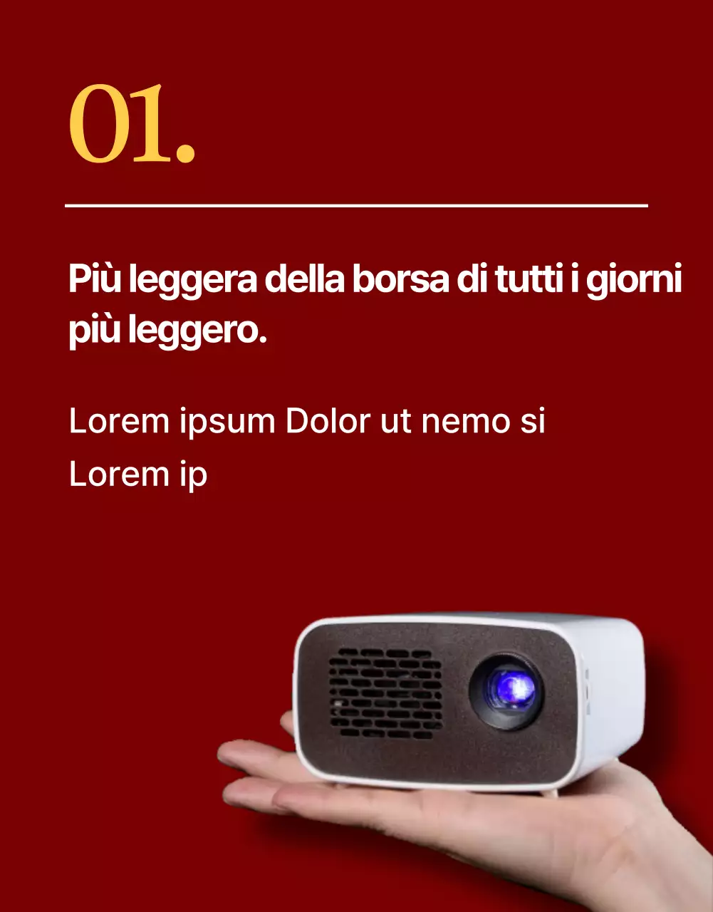 Rosso, semplice descrizione del prodotto elettronico