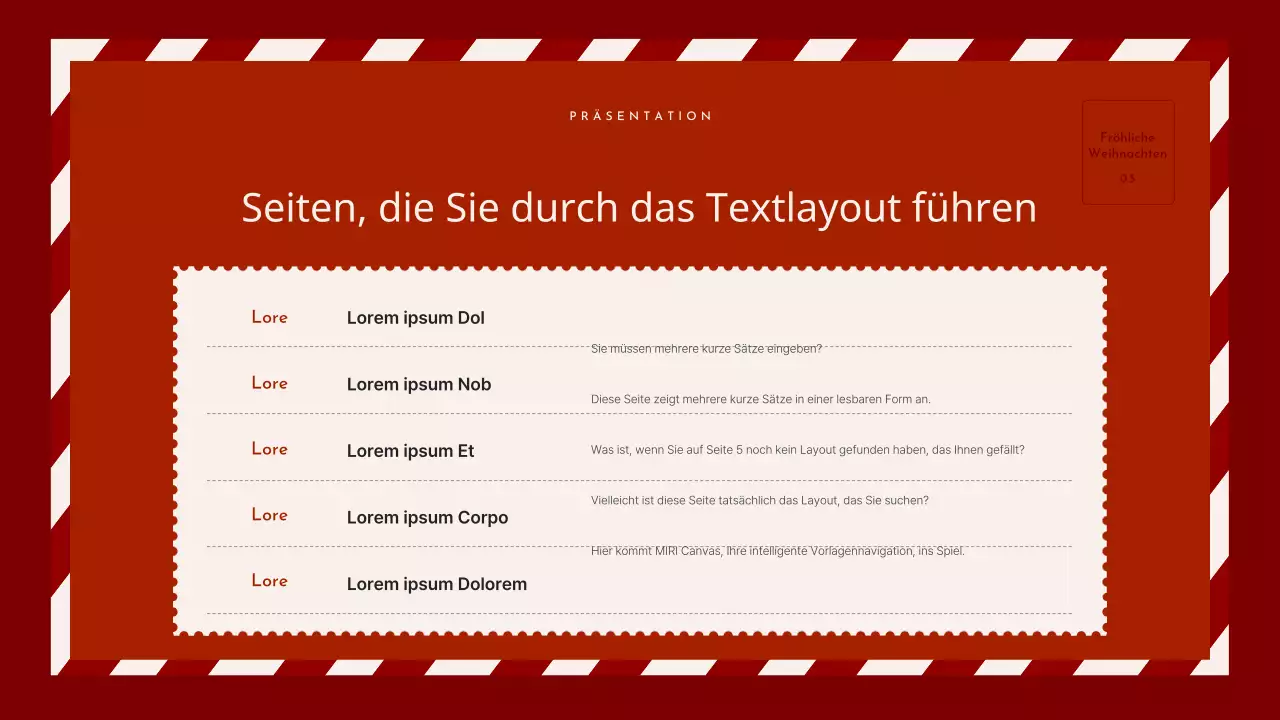 Ein gemütlicher Weihnachts-Eventplaner in Rot und Beige
