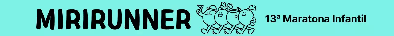 Conceito de maratona para crianças com ilustrações de linhas giras
