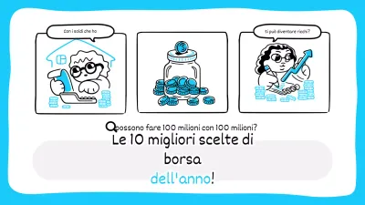 Scelte azionarie in azzurro e nero